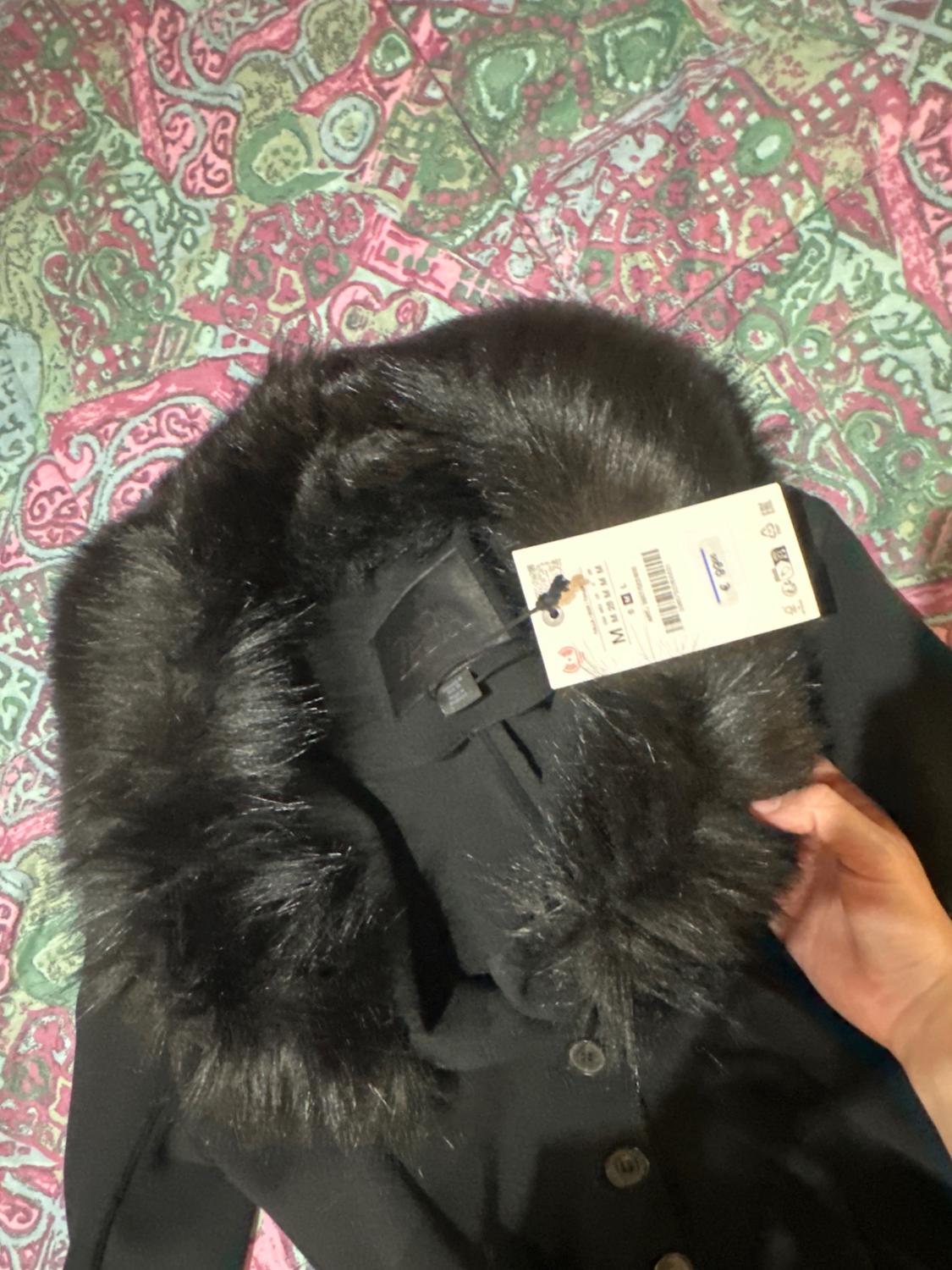 ZW COLLECTION FITTED FAUX FUR COLLAR JACKET - Image 3