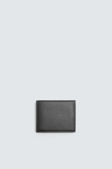 Zara TEXTURED WALLET - Black