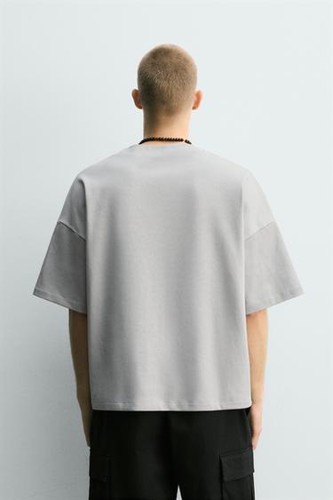 BOXY FIT INTERLOCK SWEATSHIRT - Light grey by Zara