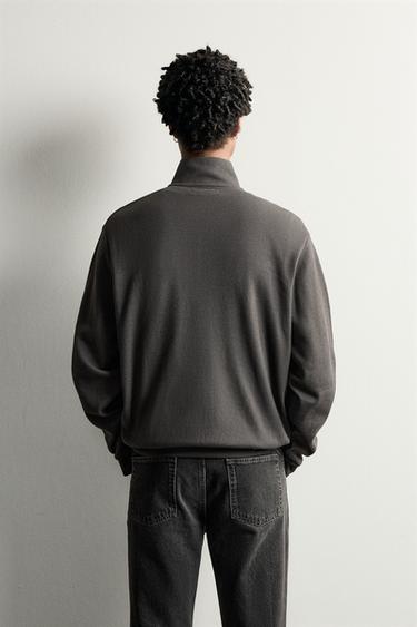 STRIPED REGULAR FIT SWEATSHIRT — Gray 2