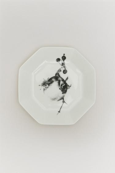 THE SKY OCTAGONAL DESSERT PLATE — White 2