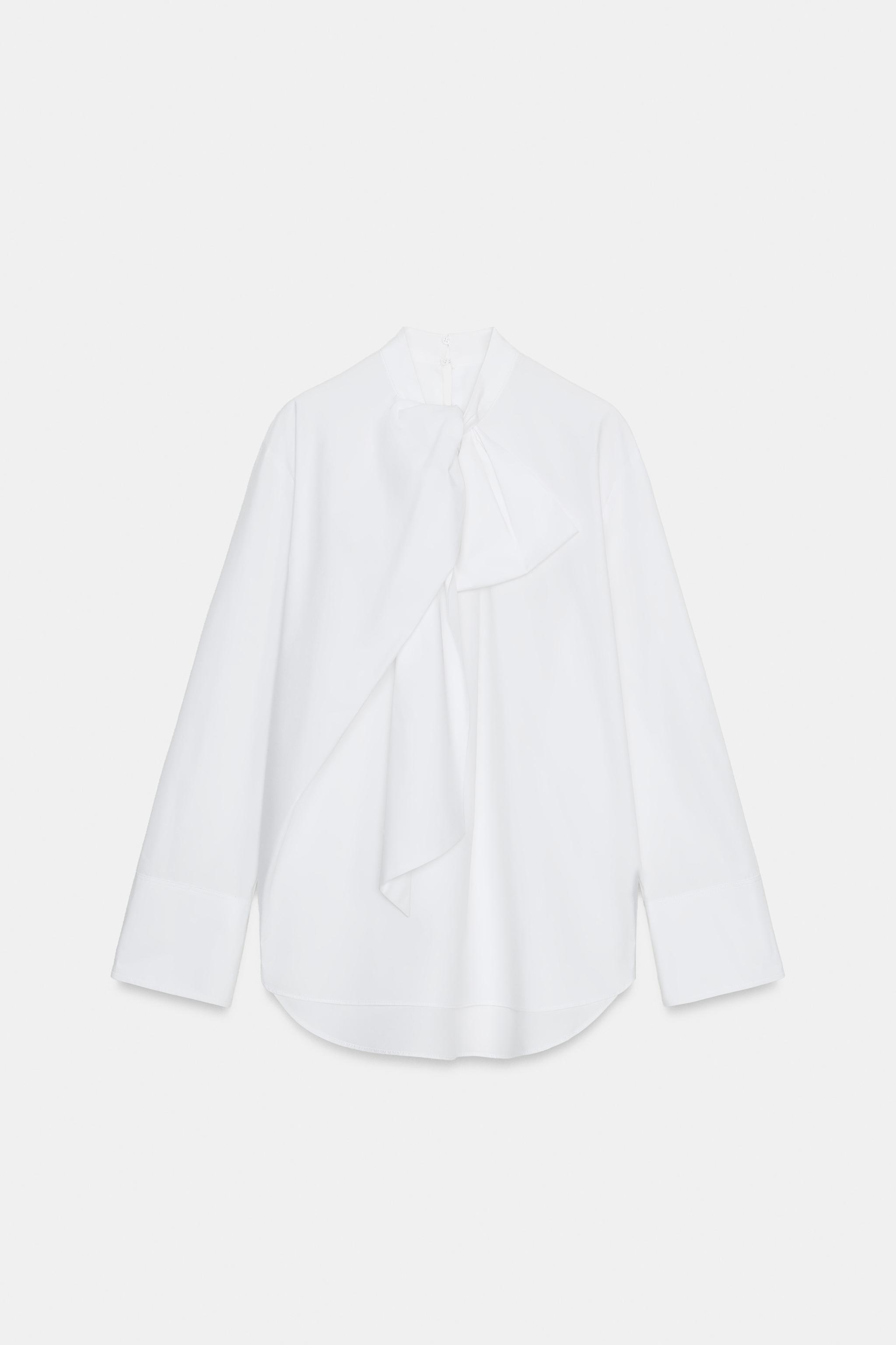 CHEMISE EN POPELINE À NŒUD ZW COLLECTION