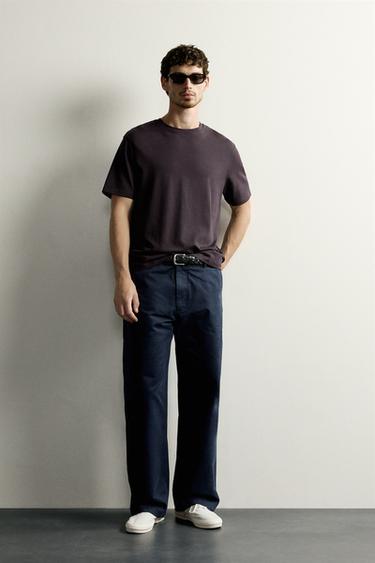 MEDIUM WEIGHT SHORT SLEEVE T-SHIRT - Lilac by Zara - Image 0