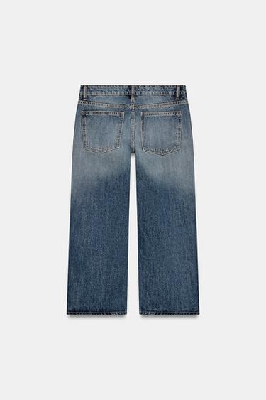 TRF LOW-RISE WIDE-LEG CROPPED JEANS - Blue by Zara - Image 5