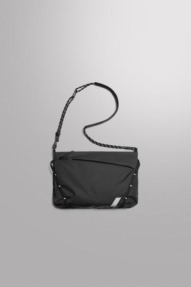 Zara FOLDABLE SPORTS CROSSBODY BAG - Black