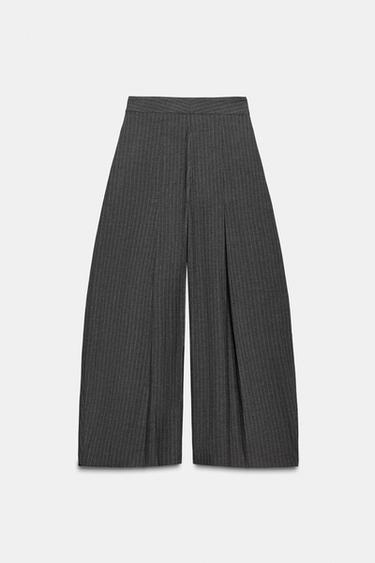 ZW COLLECTION PINSTRIPE DARTED TROUSERS - Grey by Zara - Image 6
