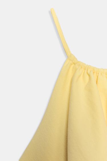 VOLUMINOUS HALTER TOP - Yellow by Zara - Image 8