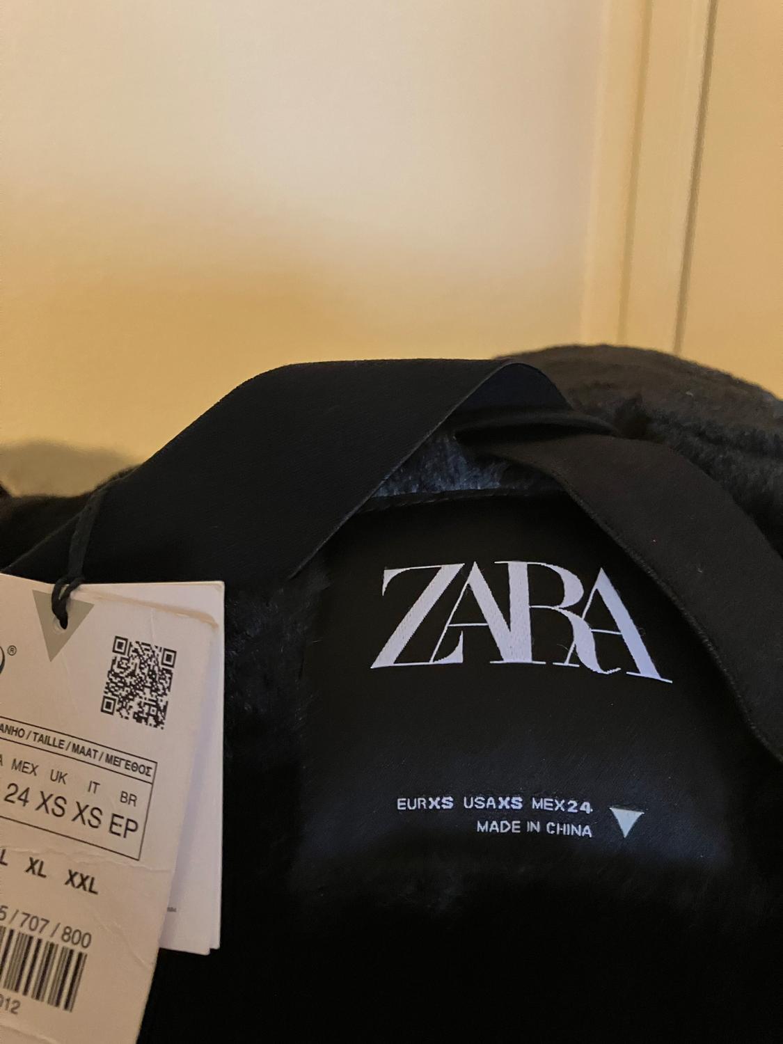 NWT ZARA WOMENS WATER REPELLENT LONG PADDED PARKA BLACK SIZE XS - Image 9