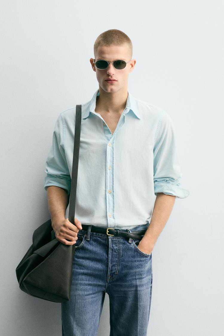 ZARA LIGHTWEIGHT COTTON DENIM SHIRT