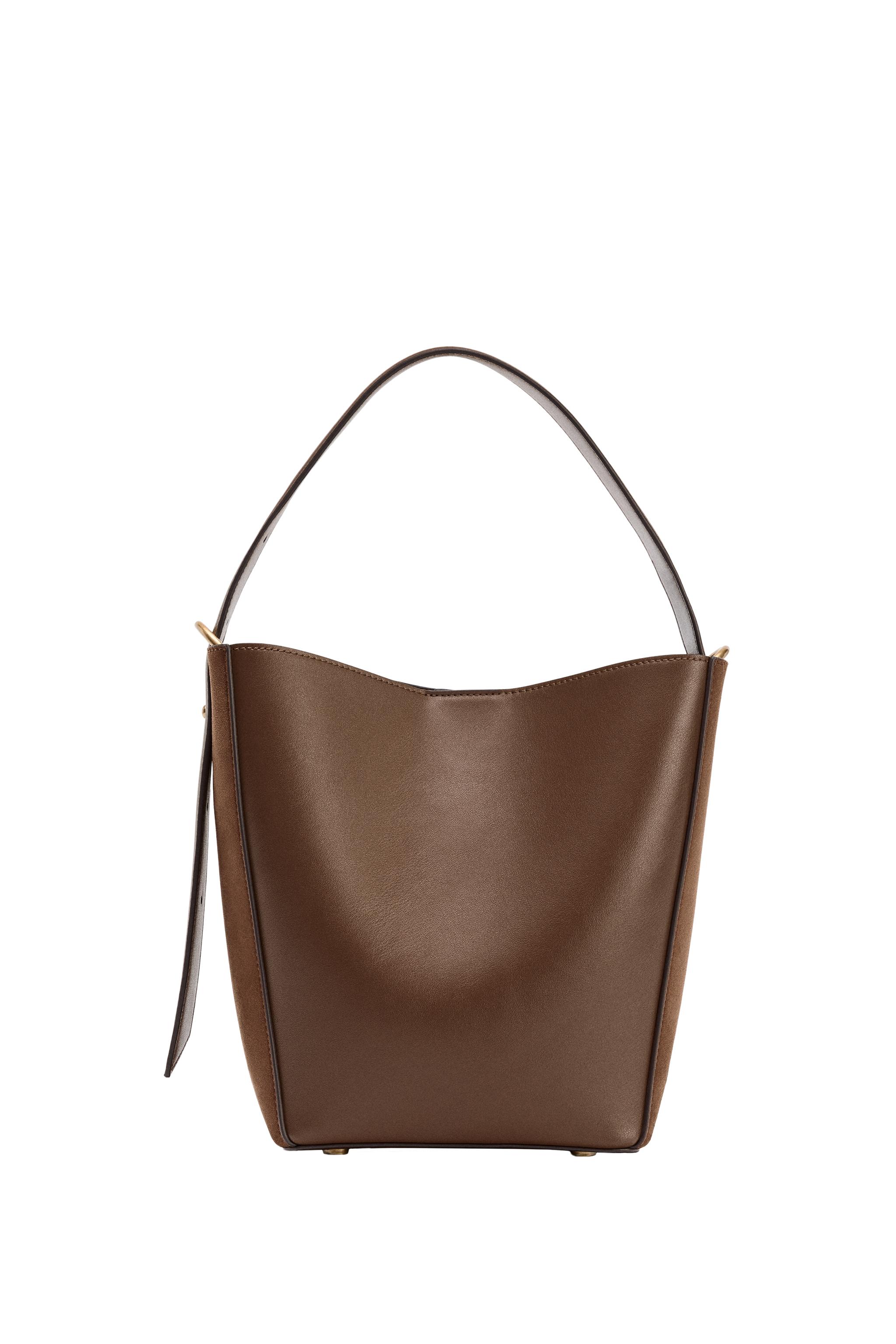 COMBINATION BUCKET BAG - Brown | ZARA United States