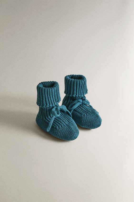 CHAUSSONS BÉBÉ MAILLE - Bleu de Zara - Image 0