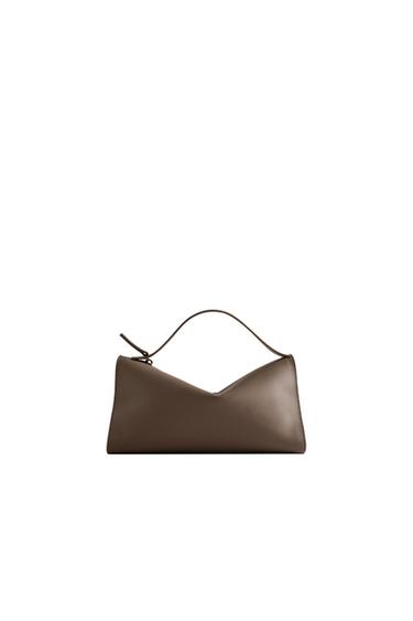 MINI LEATHER BAG - Taupe Grey by Zara
