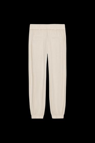 PANTALÓN JOGGER CON LINO - Arena de Zara
