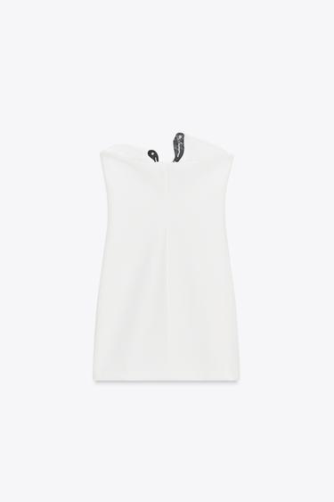JEWEL DETAIL SHORT DRESS - White by Zara - Image 5