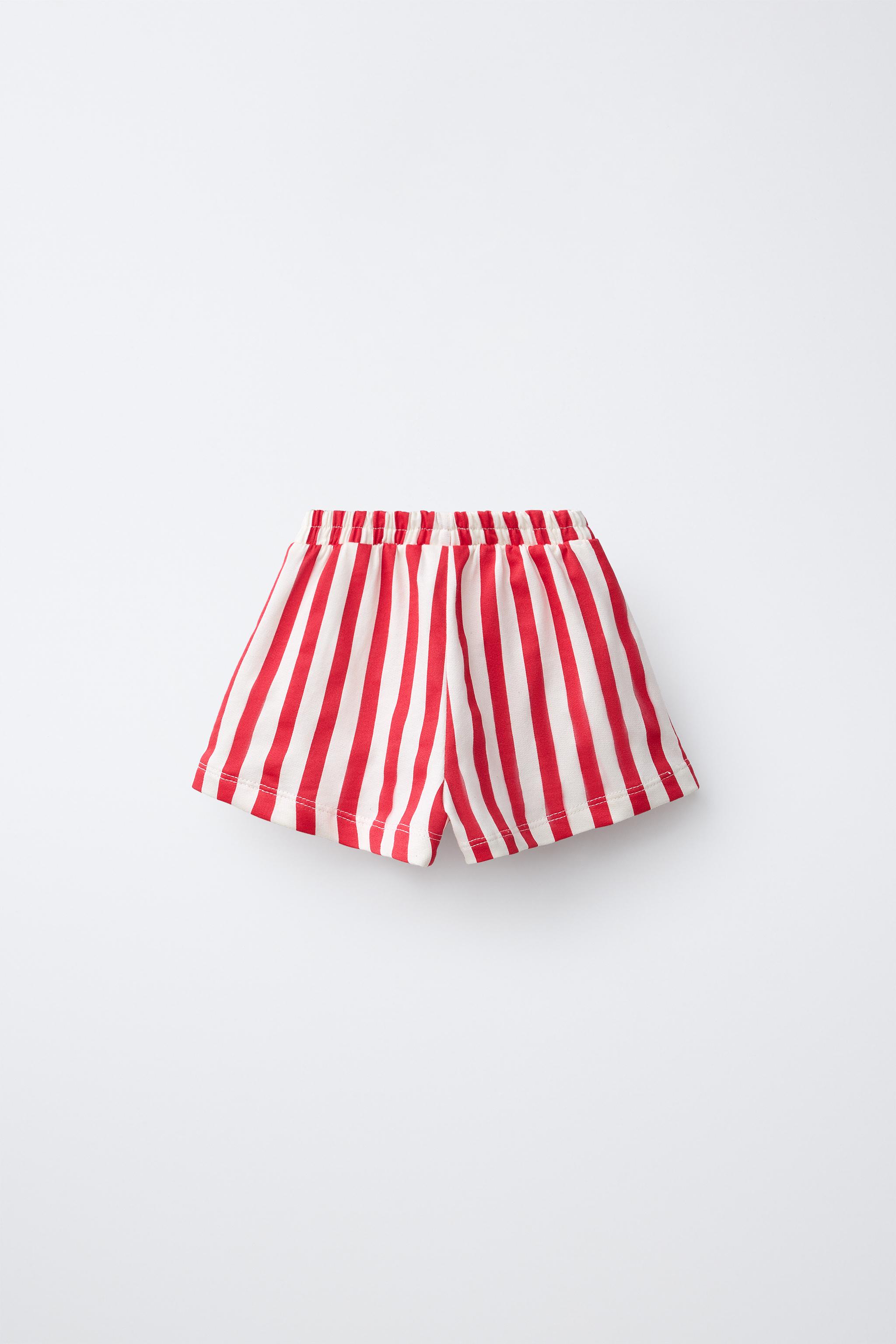 SHORT À RAYURES ET BANDES
