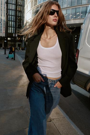 BLAZER DOS NU AVEC LACETS - Noir de Zara - Image 1