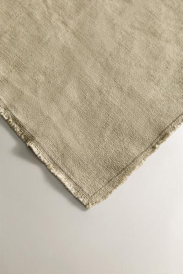 WASHED LINEN NAPKIN - Brown / Taupe by Zara - Image 2