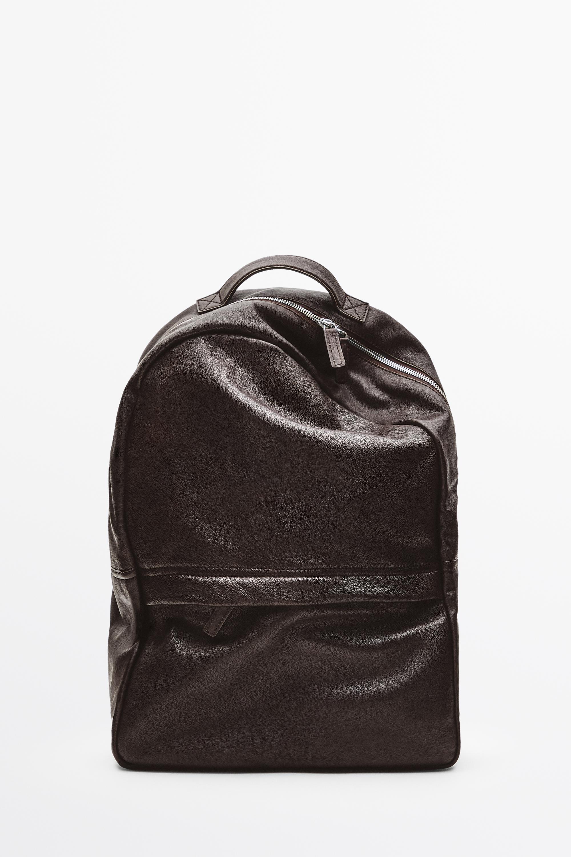 Nappa leather backpack — Brown