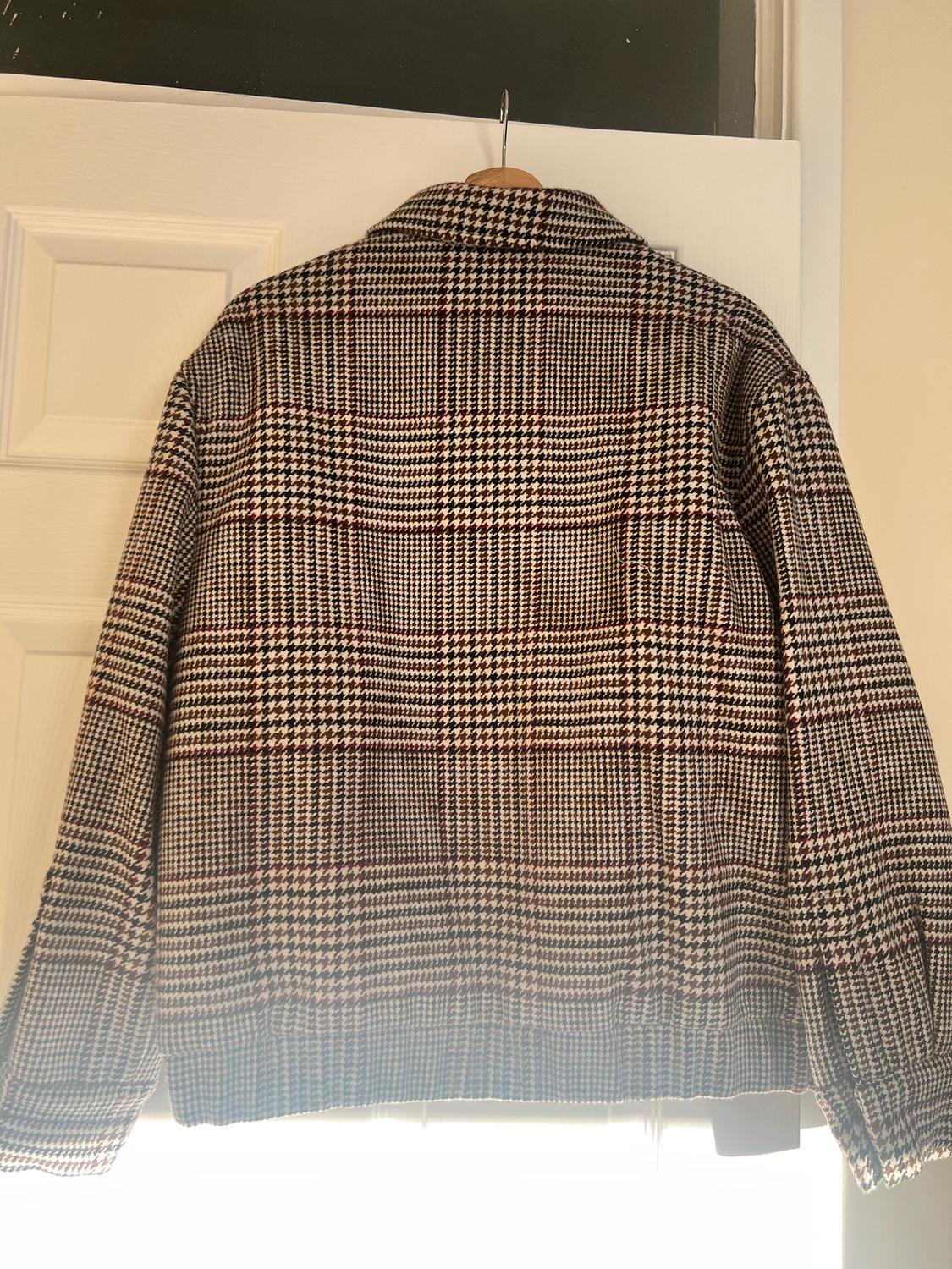 CHECKED WOOL BLEND BOMBER JACKET - ZW COLLECTION - Image 2