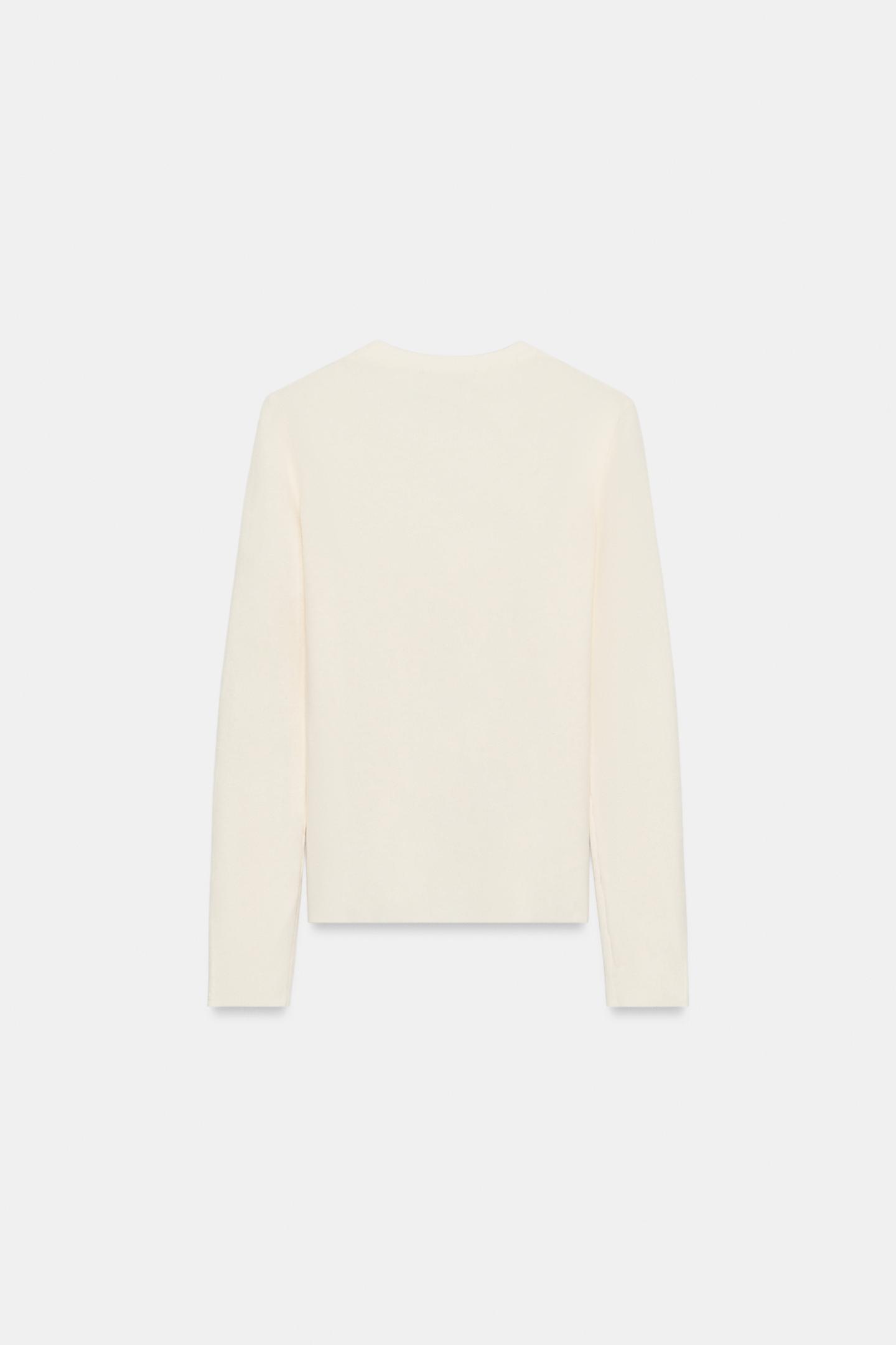 Женский свитер Zara Soft Touch Knit, цвет: Экрю — фото 8