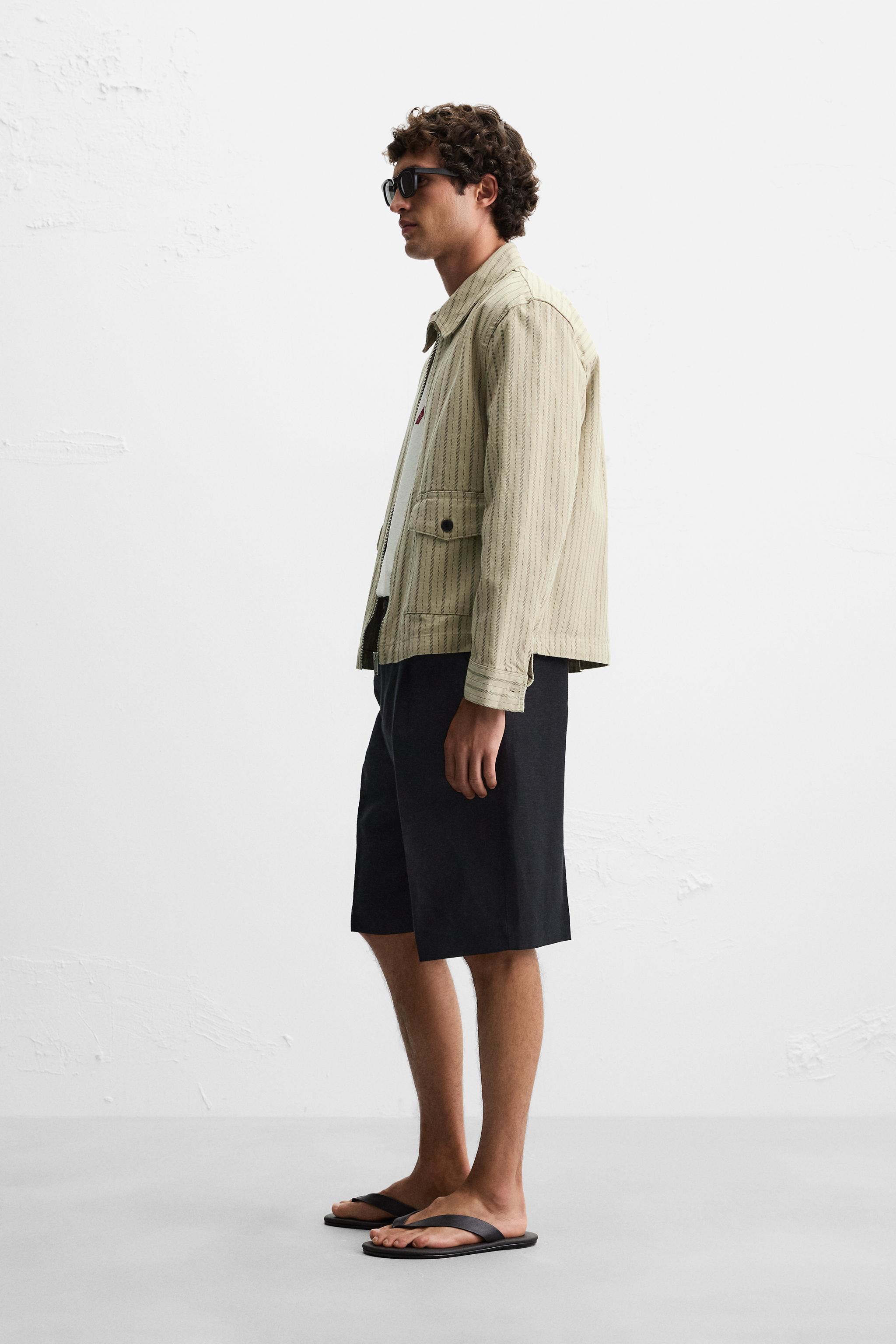 【新品タグ付き】ZARA ヘリンボーン柄シャツジャケット L ヘリンボーン柄シャツジャケット - グレー | ZARA Japan / 日本