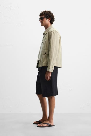 HERRINGBONE STRIPE OVERSHIRT - striped by Zara - Image 3