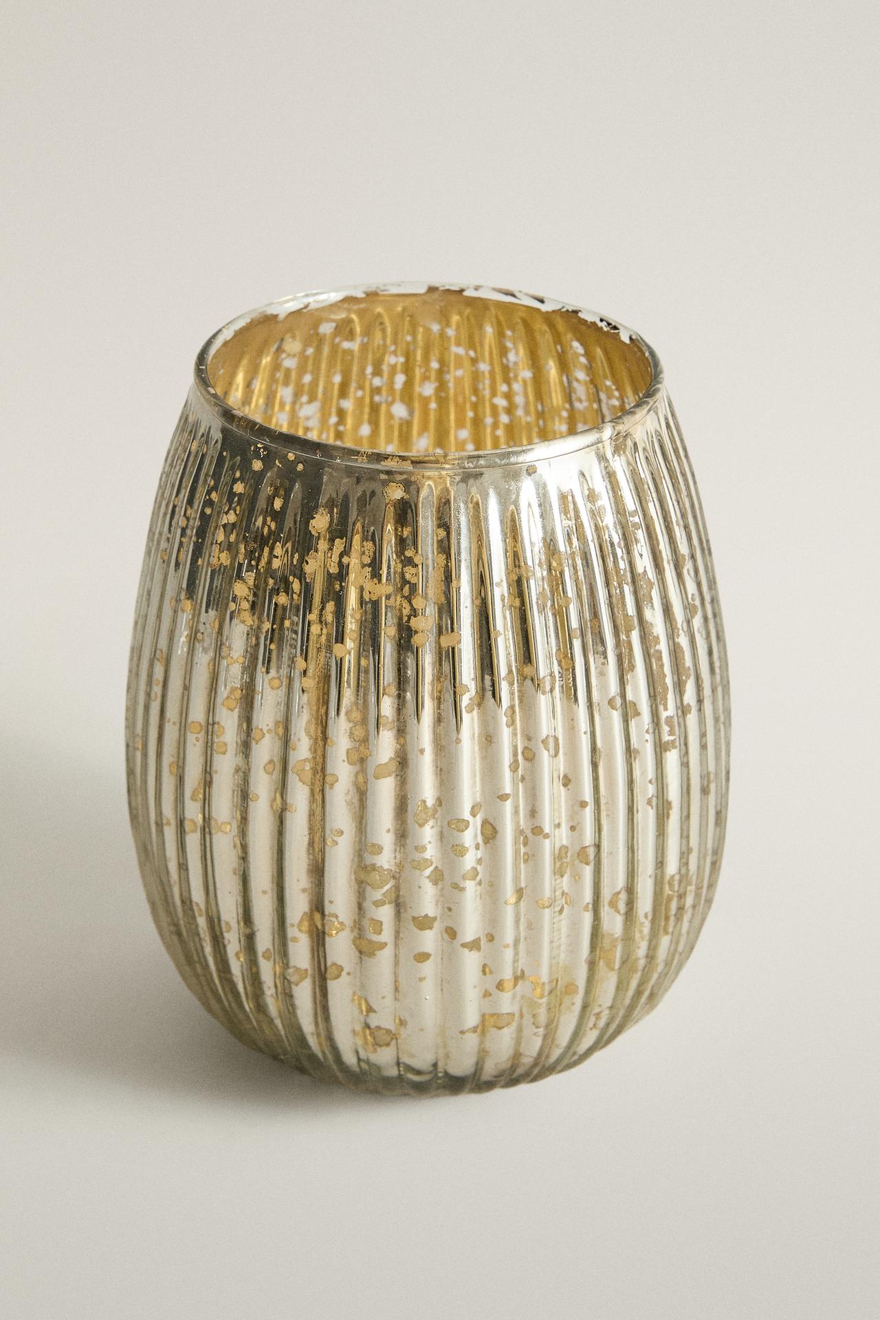 CHRISTMAS MERCURY DECORATIVE VASE — Silver