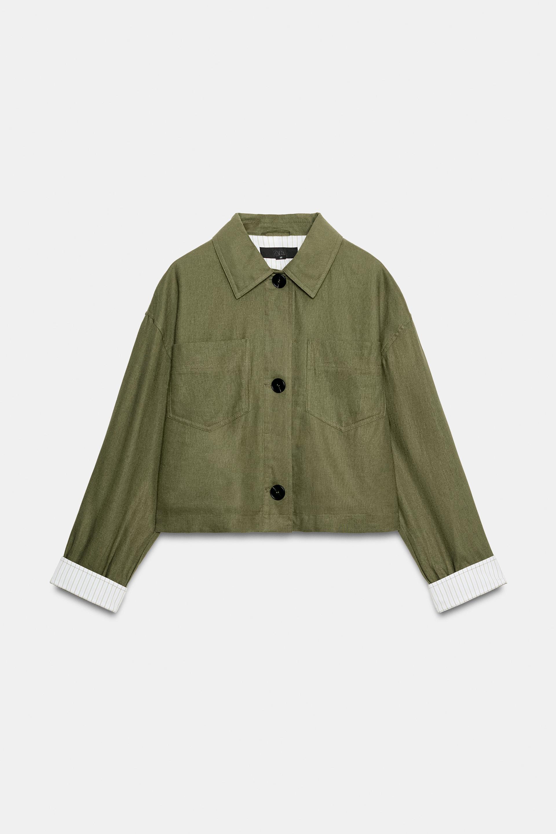 Linen Blend Pocket Jacket