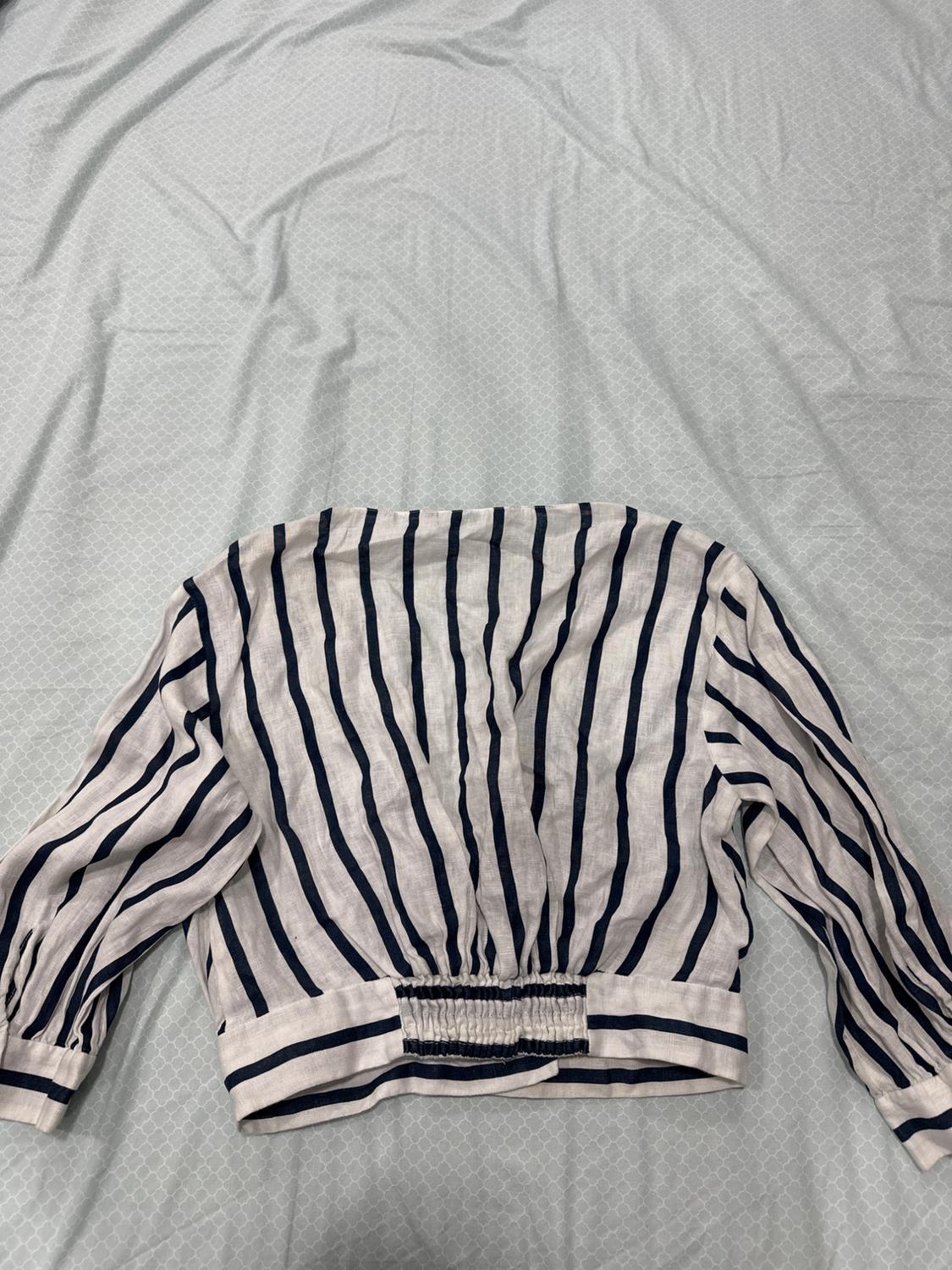 STRIPED LINEN TOP - Image 2