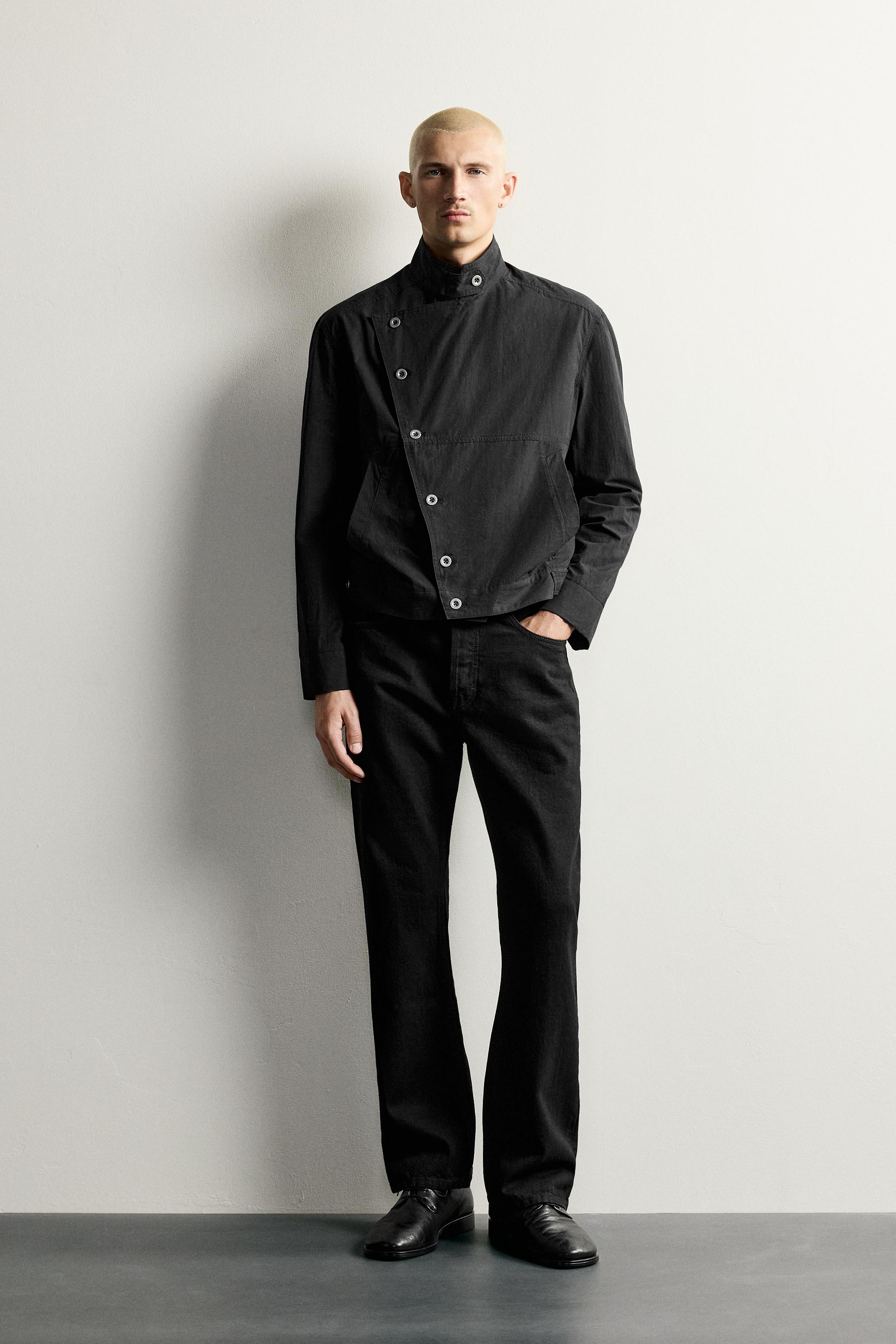CROPPED FIT BUTTON-FRONT JACKET