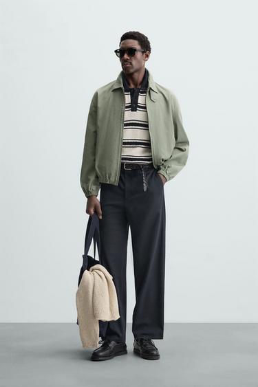 CAZADORA LIGERA ESTRUCTURA - Verde claro de Zara - Imagen 0