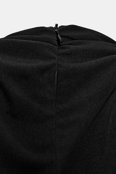SHORT DRESS WITH SHOULDER PADS - Black by Zara - Image 6