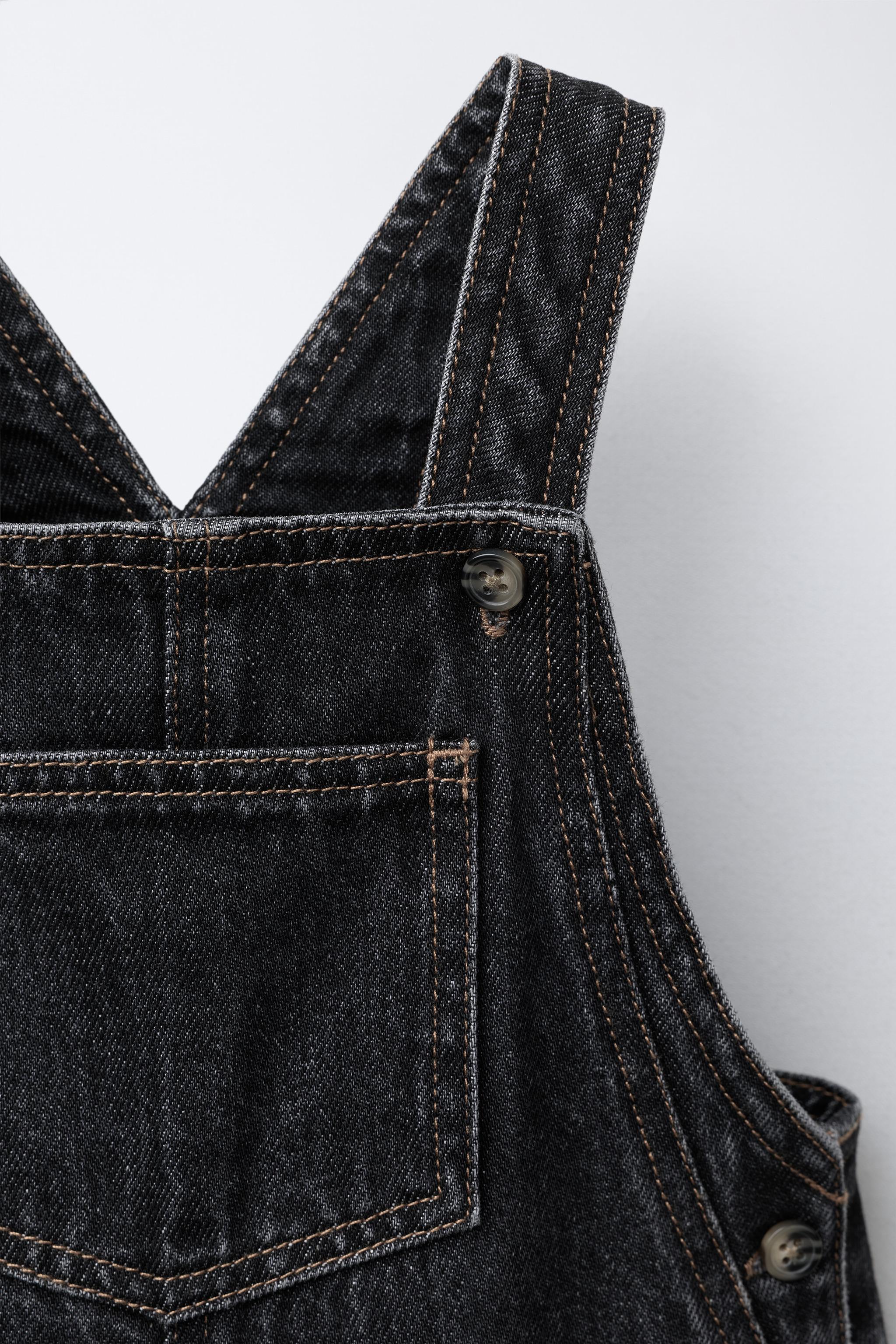 ロングデニムオーバーオール - ブラック | ZARA Japan / 日本