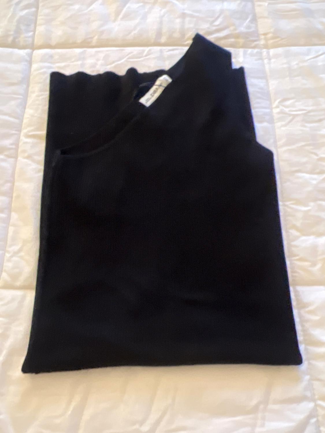 ZARA ONE SHOULDER BLACK RIBBED TOP FROM THE KNITWEAR COLLECTION - Image 3