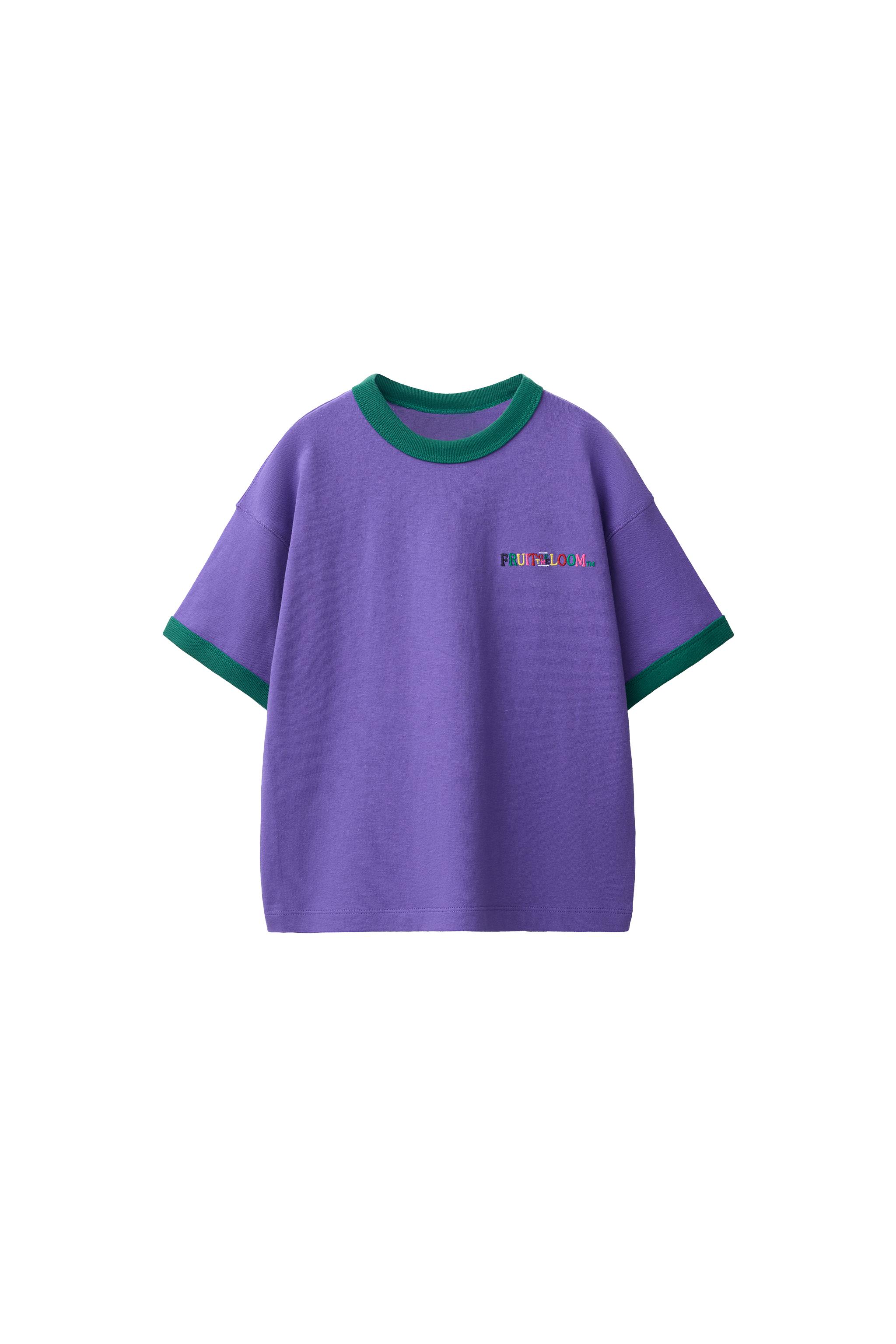 FRUIT OF THE LOOM™ EMBROIDERED CONTRAST T-SHIRT