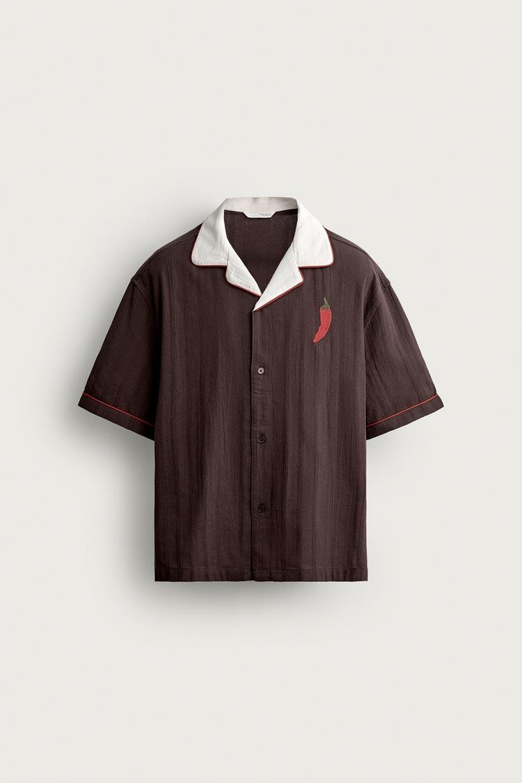 Camisa de corte relajado con bordado de chile 7