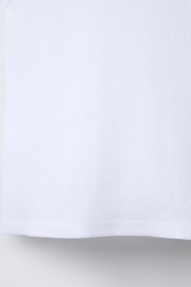 SLEEVELESS RIBBED TOP - White by Zara - Image 3
