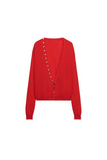 JAQUETA 100% LLANA EXTRANOVA ESCOT EN PUNTA - Vermell de Zara