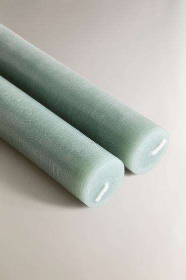 PACK OF STRAIGHT DECORATIVE CANDLES (PACK OF 2) - Light blue by Zara - Image 2