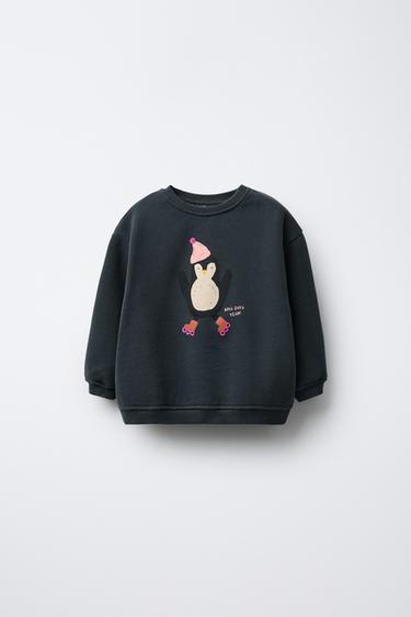 SWEATSHIRT MET PINGUÏNPRINT - Blauw van Zara - Afbeelding 0