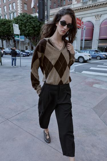 PANTALON CARROT CARGO - Noir de Zara - Image 4