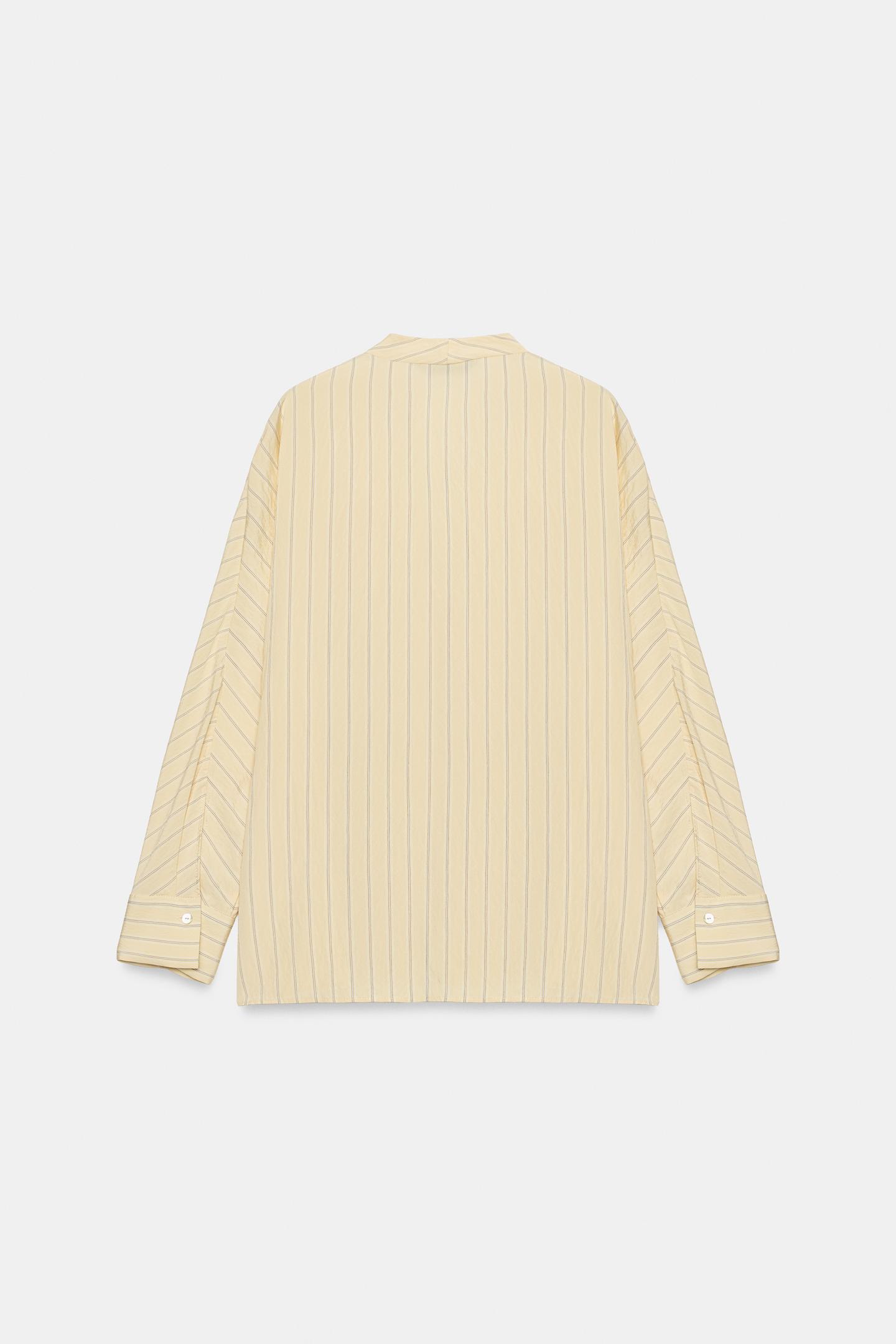 Женская рубашка Zara ZW Collection Striped, цвет: С принтом — фото 7