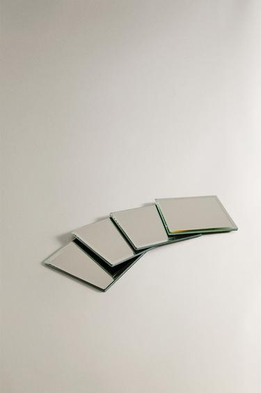 LOT DESSOUS DE VERRE MIROIR (LOT DE 4) - Argent de Zara - Image 1