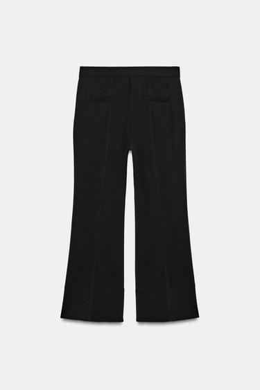 ZW COLLECTION LIMITED EDITION CROPPED FLARE TROUSERS - Black by Zara - Image 8