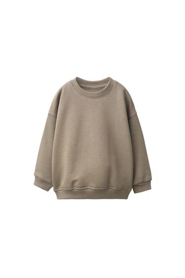 FELPA LISCIA A COSTE - Marrone / Taupe di Zara