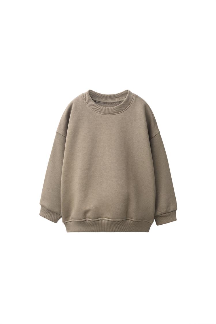 PLAIN SWEATSHIRT — Brown / Taupe