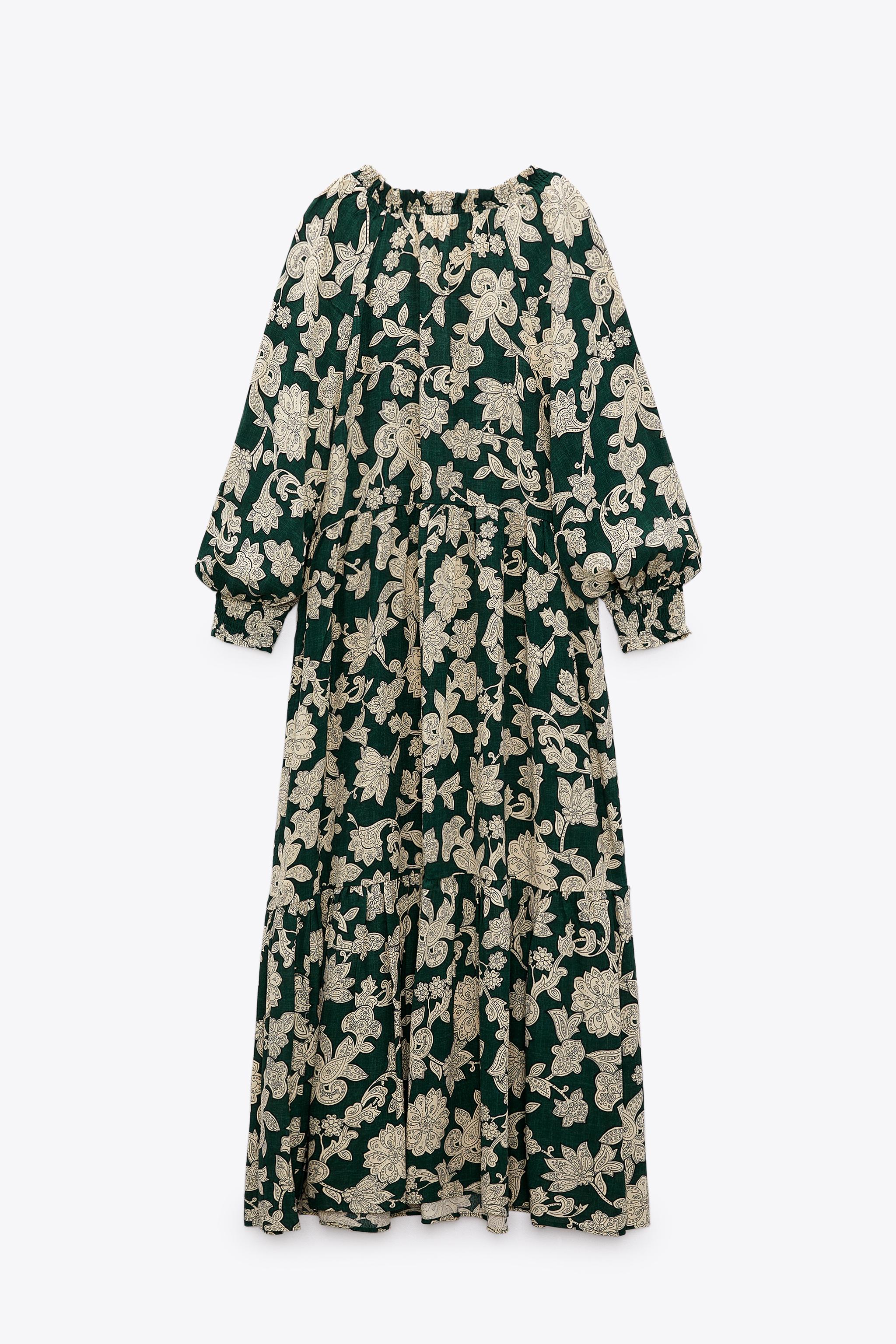 Zara Printed deals Oversized Dress