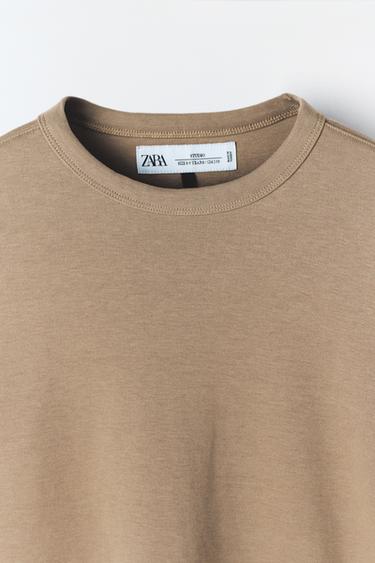 LIMITED EDITION PLAIN T-SHIRT - Brown / Taupe by Zara - Image 2