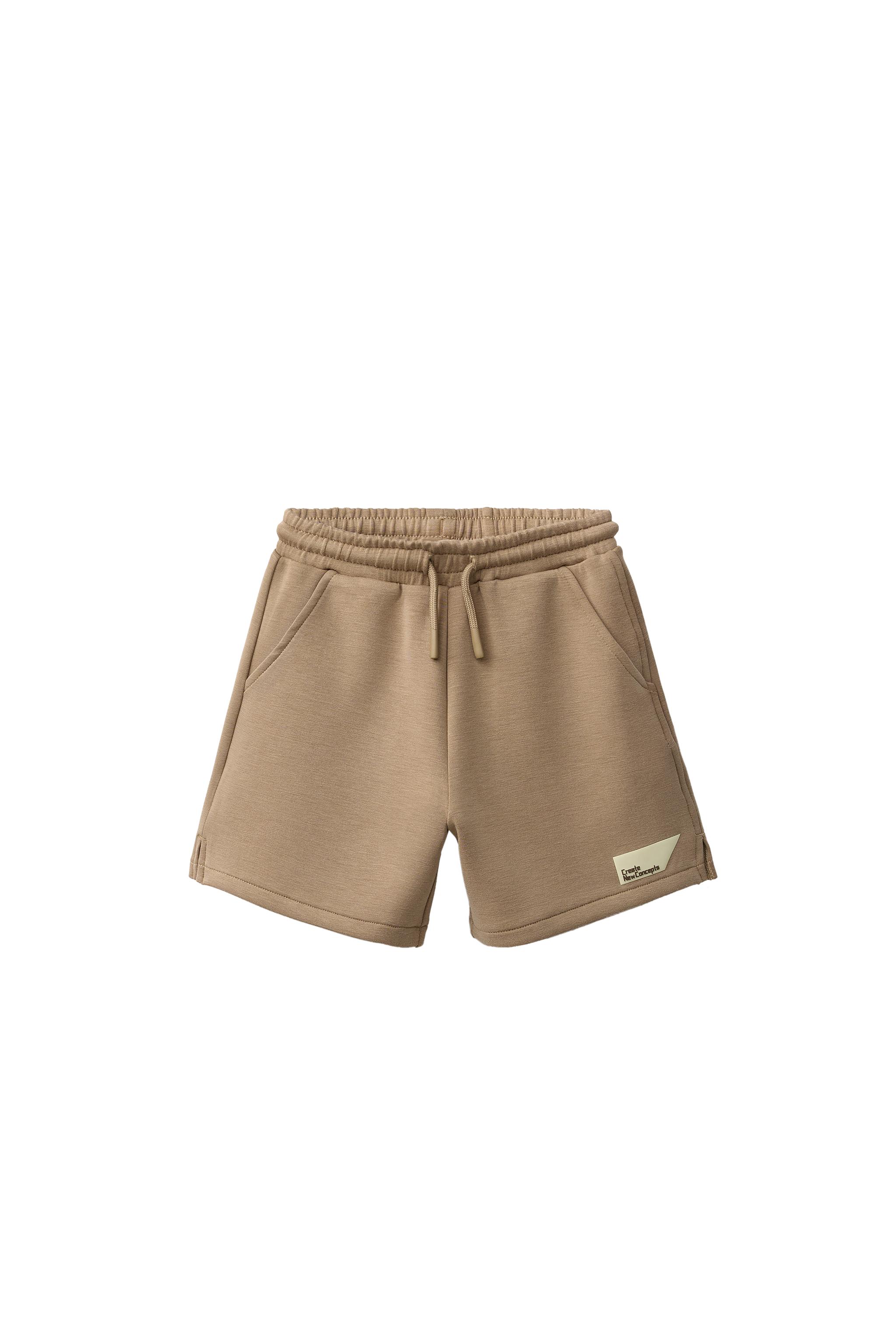 INTERLOCK LABEL SHORTS - Light brown | ZARA United States