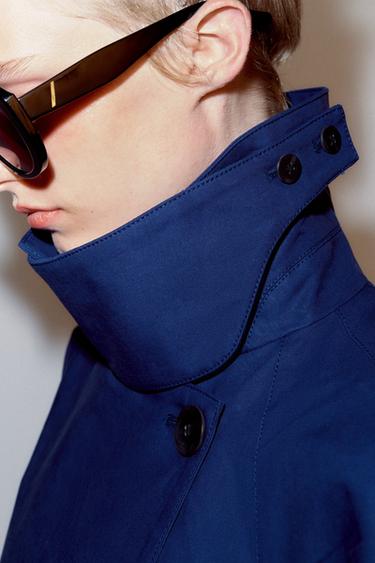 Zara ZW COLLECTION DOUBLE-BREASTED JACKET - Bluish
